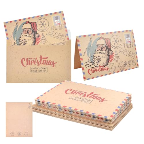 KBNIAN 16 Stück Weihnachtskarten mit Umschlägen Einfache Retro-Weihnachtspostkarten Christmas Cards Weihnachtsumschlag mit Klappkarte Weihnachtsgrußkarte dienen der Übermittlung von Wünschen KBNIAN 16 Stück Weihnachtskarten mit Umschlägen Einfache Retro-Weihnachtspostkarten Christmas Cards Weihnachtsumschlag mit Klappkarte Weihnachtsgrußkarte dienen der Übermittlung von Wünschen von KBNIAN