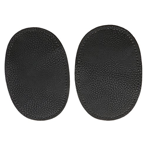 1 Paar ovale Aufnäher aus PU-Leder für Ellenbogen und Knie, Schwarz 1 Paar ovale Aufnäher aus PU-Leder für Ellenbogen und Knie, Schwarz von KBOLAE