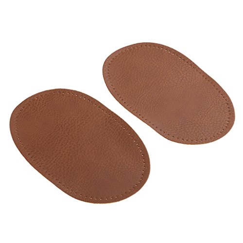 1 Paar ovale Aufnäher aus PU-Leder zum Aufnähen auf Ellenbogen und Knie, Kaffeebraun 1 Paar ovale Aufnäher aus PU-Leder zum Aufnähen auf Ellenbogen und Knie, Kaffeebraun von KBOLAE