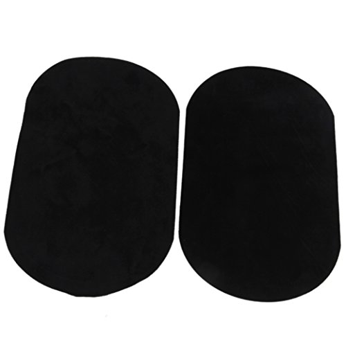 1 Paar ovale beflockte Stoffflicken zum Aufbügeln auf Ellenbogen und Knie, schwarz, 18 x 11 cm 1 Paar ovale beflockte Stoffflicken zum Aufbügeln auf Ellenbogen und Knie, schwarz, 18 x 11 cm von KBOLAE