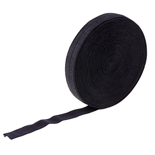 10 Meter Baumwollband, elastisches Band, Nähborte, 15 mm breit, Schwarz 10 Meter Baumwollband, elastisches Band, Nähborte, 15 mm breit, Schwarz von KBOLAE