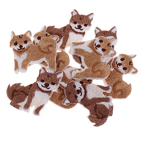 10 Stück/Packung bestickte Tier-Flicken zum Aufbügeln, Abzeichen Shiba Inu 10 Stück/Packung bestickte Tier-Flicken zum Aufbügeln, Abzeichen Shiba Inu von KBOLAE