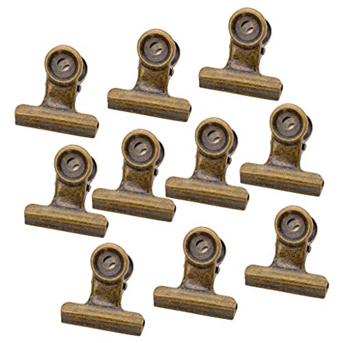 10 Stück Metall-Scharnier-Clips Bulldogge Büroklammern/Aktenbinder-Clips, bronzefarben 10 Stück Metall-Scharnier-Clips Bulldogge Büroklammern/Aktenbinder-Clips, bronzefarben von KBOLAE