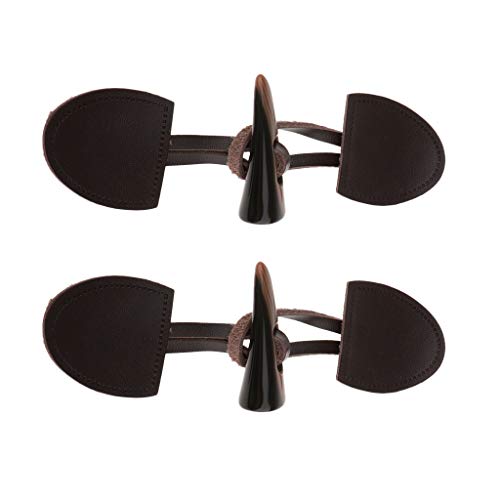 2 Sets Horn-PU-Leder-Knebelknopf für Mantel, Jacke, Duffle-Verschluss, Braun von KBOLAE