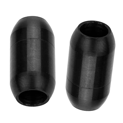 2 x Spalten-Magnetverschluss, Kordel-Endkappe, Armband, Halskette, Schmuck, 4 mm, Schwarz 2 x Spalten-Magnetverschluss, Kordel-Endkappe, Armband, Halskette, Schmuck, 4 mm, Schwarz von KBOLAE
