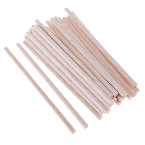 30 Stück 5 mm Balsaholz, unlackiertes Holz, Rundstab, Dübelstange, DIY, Handwerk, 120 mm 30 Stück 5 mm Balsaholz, unlackiertes Holz, Rundstab, Dübelstange, DIY, Handwerk, 120 mm von KBOLAE