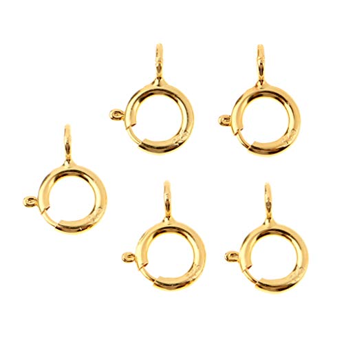 5 x Federring-Verschlüsse, Schmuckherstellung, Verbindungsstücke, 5 mm, goldfarben 5 x Federring-Verschlüsse, Schmuckherstellung, Verbindungsstücke, 5 mm, goldfarben von KBOLAE