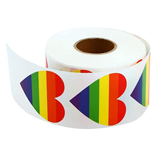 500 Stück/Rolle Regenbogen-Herz-Aufkleber, Valentinstag, selbstklebend, Stil 3 500 Stück/Rolle Regenbogen-Herz-Aufkleber, Valentinstag, selbstklebend, Stil 3 von KBOLAE