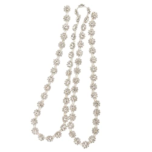 91 cm lange Metallblume Strass Kette Kristallbesatz Band Kleidung Dekoration 91 cm lange Metallblume Strass Kette Kristallbesatz Band Kleidung Dekoration von KBOLAE