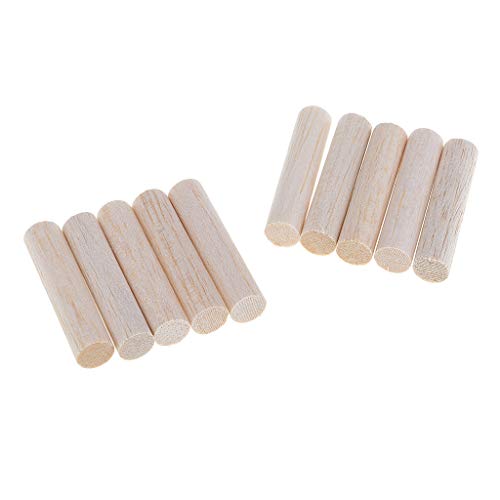 Balsaholz-Stäbchen, rund, 11 mm Durchmesser, für Holzbearbeitung, 50 mm, 10 Stück von KBOLAE