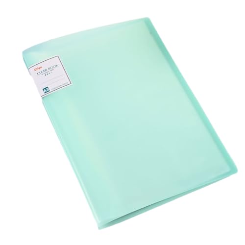 Dokumentenmappe, leicht und tragbar, A3, wasser- und feuchtigkeitsbeständig, Kunststoff, A3-Format, Präsentationsbuch, Obstgrün Dokumentenmappe, leicht und tragbar, A3, wasser- und feuchtigkeitsbeständig, Kunststoff, A3-Format, Präsentationsbuch, Obstgrün von KBOLAE