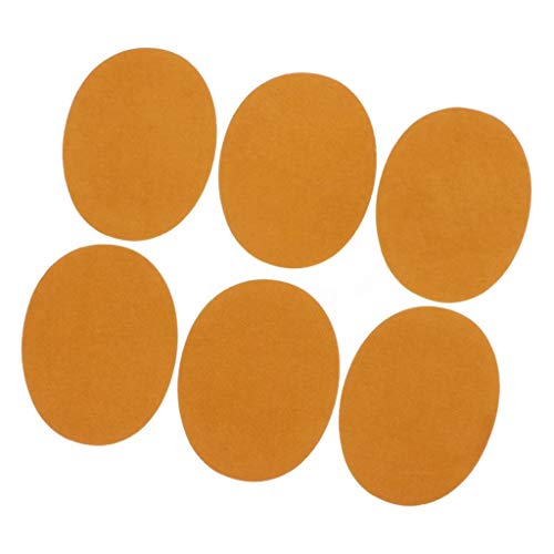 Flicken zum Aufnähen und Aufbügeln, Reparatur, Ellenbogen-, Knie-Applikation, oval, Gelb, 14 x 10,9 cm, 6 Stück Flicken zum Aufnähen und Aufbügeln, Reparatur, Ellenbogen-, Knie-Applikation, oval, Gelb, 14 x 10,9 cm, 6 Stück von KBOLAE