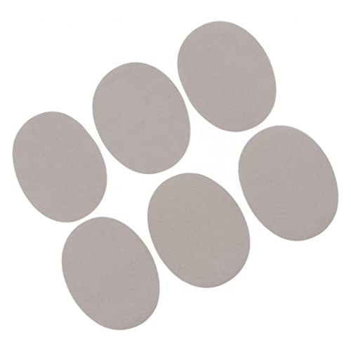 Flicken zum Aufnähen und Aufbügeln, Reparatur, Ellenbogen-, Knie-Applikation, oval, Hellgrau, 14 x 10,9 cm, 6 Stück Flicken zum Aufnähen und Aufbügeln, Reparatur, Ellenbogen-, Knie-Applikation, oval, Hellgrau, 14 x 10,9 cm, 6 Stück von KBOLAE
