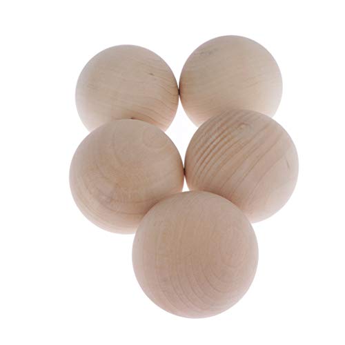 Hartholzkugeln, massives natürliches Buchenholz, Perlen, Basteln, 60 mm, 5 Stück Hartholzkugeln, massives natürliches Buchenholz, Perlen, Basteln, 60 mm, 5 Stück von KBOLAE