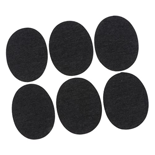 Jeans-Flicken zum Aufbügeln, oval, Schwarz, 14 x 11 cm, 6 Stück Jeans-Flicken zum Aufbügeln, oval, Schwarz, 14 x 11 cm, 6 Stück von KBOLAE
