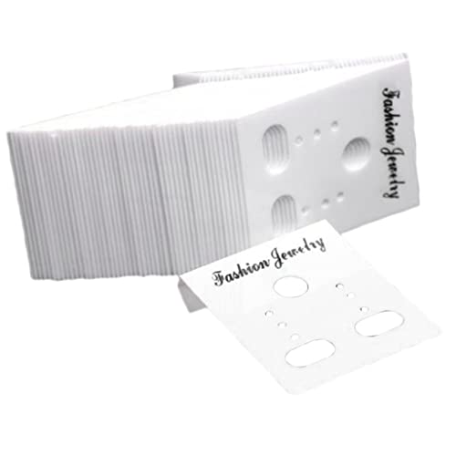 KBOLAE 1000 Stück Ohrring-Display-Karten, Großhandel, Schmuckverpackung, Weiß, 1, 3 x 3,7 cm von KBOLAE