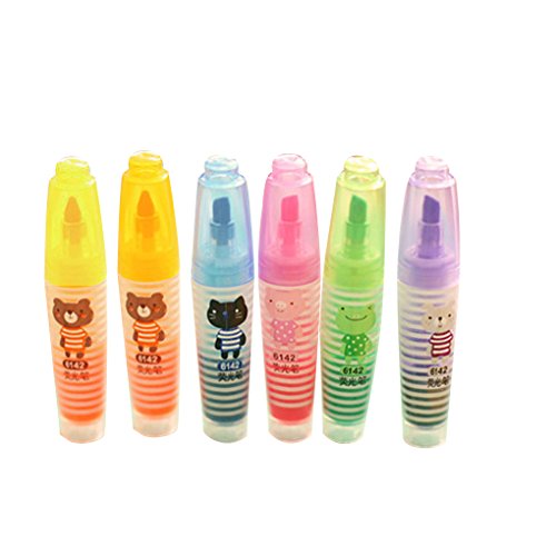 KBOLAE 6 Stück/Set Bonbonfarbene Textmarker, fluoreszierende Marker, Stifte, Schule, Bürobedarf, Schreibwaren KBOLAE 6 Stück/Set Bonbonfarbene Textmarker, fluoreszierende Marker, Stifte, Schule, Bürobedarf, Schreibwaren von KBOLAE