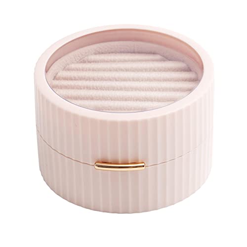 KBOLAE Kleine Schmuckschatulle für Ringe, Ohrringe, Halsketten, Organizer, Ornamente, Rosa, 10 x 9,2 x 5,7 cm KBOLAE Kleine Schmuckschatulle für Ringe, Ohrringe, Halsketten, Organizer, Ornamente, Rosa, 10 x 9,2 x 5,7 cm von KBOLAE