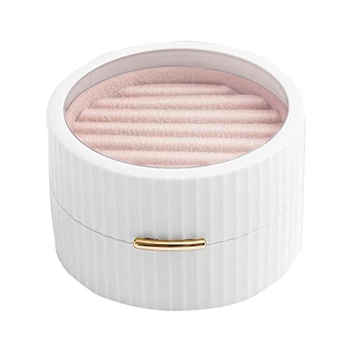 KBOLAE Kleine Schmuckschatulle für Ringe, Ohrringe, Halsketten, Organizer, Ornamente, Weiß, 10 x 9,2 x 5,7 cm KBOLAE Kleine Schmuckschatulle für Ringe, Ohrringe, Halsketten, Organizer, Ornamente, Weiß, 10 x 9,2 x 5,7 cm von KBOLAE