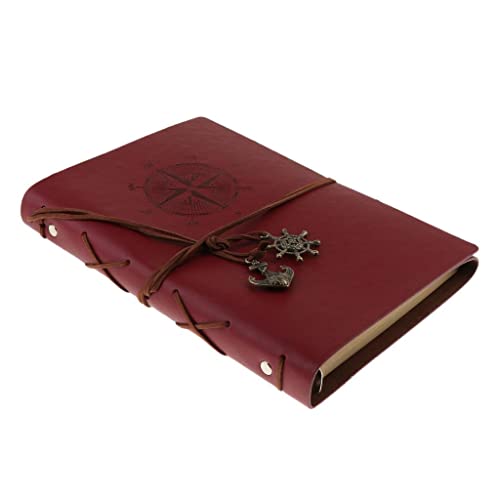 KBOLAE Leder-Notizbuch, tragbar, lose Blätter, blanko, für Reisen, Rose, 23 x 16 cm KBOLAE Leder-Notizbuch, tragbar, lose Blätter, blanko, für Reisen, Rose, 23 x 16 cm von KBOLAE