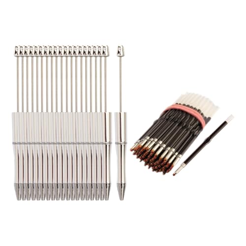 KBOLAE Perlenstifte mit schwarzer Tinte, Kugelschreiber für Lehrer, Klassenzimmer, Braut, silberfarben, 20 Stück von KBOLAE