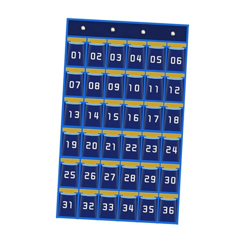 Klassenzimmer-Taschendiagramm mit Zahlentasche, Organizer für Zuhause, Schlafzimmer, Schrank, Blau, 36 Taschen Klassenzimmer-Taschendiagramm mit Zahlentasche, Organizer für Zuhause, Schlafzimmer, Schrank, Blau, 36 Taschen von KBOLAE