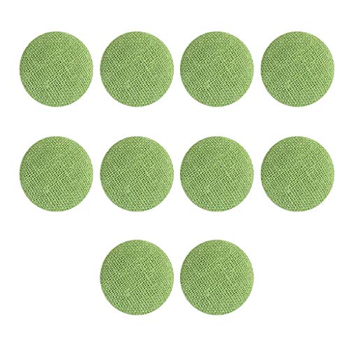 Knöpfe mit Stoffbezug, für Nähen, Scrapbooking, Grün, 10 Stück von KBOLAE