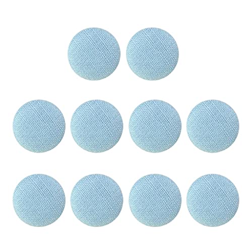 Knöpfe mit Stoffbezug, zum Nähen, Scrapbooking, Himmelblau, Azurblau, 2 cm, 10 Stück von KBOLAE
