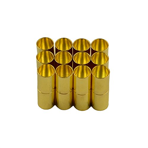 Kumihimo Magnetverschluss, Leder, vergoldet, 6 mm, 12 Sets von KBOLAE