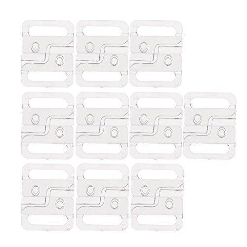 Kunststoff-Bikini-BH-Clips, Haken, Bademode, Clicker, Bikini-Zubehör, 14 mm, transparent von KBOLAE