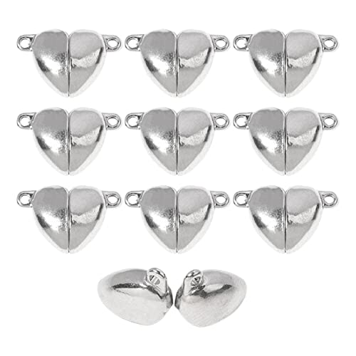 Magnetverschluss für Schmuck, Halskettenherstellung, Herzform, 10 Stück, 10 Stück Magnetverschluss für Schmuck, Halskettenherstellung, Herzform, 10 Stück, 10 Stück von KBOLAE