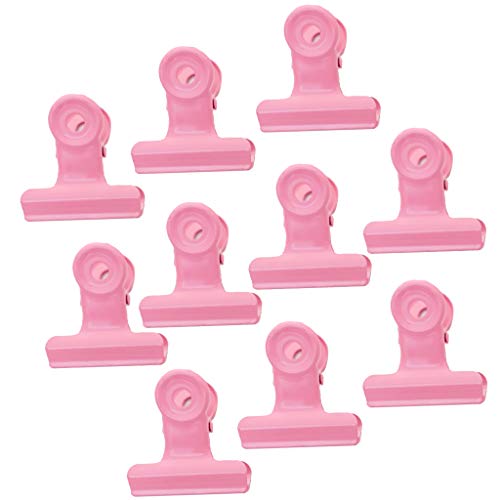 Metall-Scharnierklammern, Bulldogge, Büroklammern, Klemme/Aktenbinder, Pink, 10 Stück Metall-Scharnierklammern, Bulldogge, Büroklammern, Klemme/Aktenbinder, Pink, 10 Stück von KBOLAE