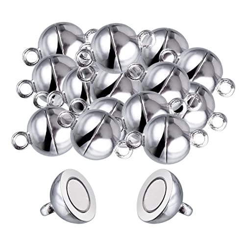 Schmuck-Verriegelung, Magnetverschluss, Verbindungsstück, Halskettenherstellung, rund, 20 Stück, 20 Stück Schmuck-Verriegelung, Magnetverschluss, Verbindungsstück, Halskettenherstellung, rund, 20 Stück, 20 Stück von KBOLAE