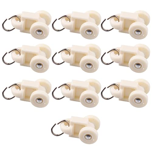 Vorhangschiene, Gleitschiene, Gleitschiene, Rollhaken, Deckenträger 6#-30 mm, Weiß, Stil 10, 10 Stück Vorhangschiene, Gleitschiene, Gleitschiene, Rollhaken, Deckenträger 6#-30 mm, Weiß, Stil 10, 10 Stück von KBOLAE