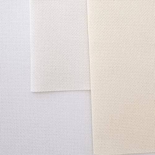 30,5 x 45,7 cm, 3er-Pack, 18 Karat, Baumwolle, Aida-Stoff, Kreuzstich, Weiß + Antikweiß + Cremefarben 30,5 x 45,7 cm, 3er-Pack, 18 Karat, Baumwolle, Aida-Stoff, Kreuzstich, Weiß + Antikweiß + Cremefarben von KCS