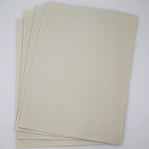 KCS 4/6 Stück 30,5 x 45,7 cm 16 Karat Aida-Tuch aus Baumwolle, Kreuzstich-Zählstoff (4 Stück), cremefarben von KCS