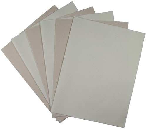 KCS 4/6 Stück 30 x 45 cm 18 CT Baumwolle Aida-Stoff Kreuzstichstoff (6 Stück, antikweiß + Haferflocken) von KCS