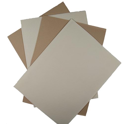 KCS 4 Stück 30,5 x 45,7 cm (14 fädige Baumwolle, Aida-Stoff, Kreuzstichstoff) (ECRU + Khaki) von KCS