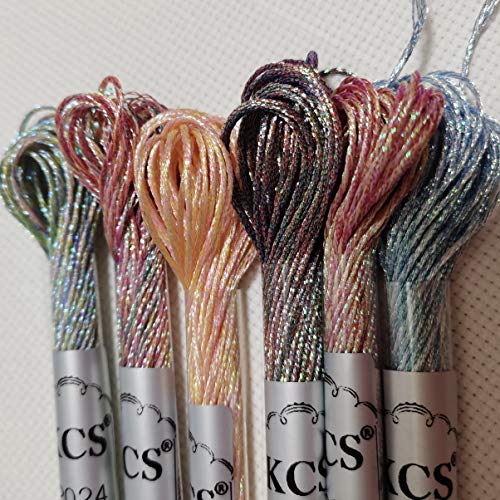 KCS 6 Stränge Kreuzstich mit 6 Strängen, metallisch, bunt, Perlglanz-Sticktwist KCS 6 Stränge Kreuzstich mit 6 Strängen, metallisch, bunt, Perlglanz-Sticktwist von KCS