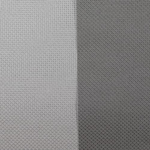 KCS Baumwoll-Aida-Stoff mit Zählmuster, 38,1 x 45,7 cm, 2 Stück (mittelgrau + dunkelgrau, 14 Karat) von KCS