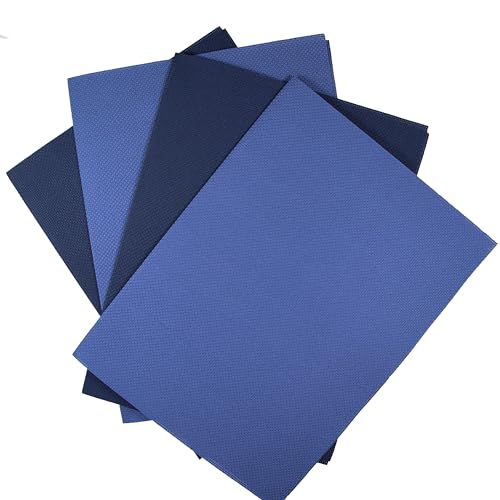 KCS Aida-Stoff mit Zählmuster, 30 x 45 cm, Fadenzahl 14, 4 Stück (Jeansblau + Marineblau) von KCS