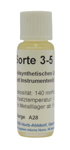 Etsyntha 3-5 Halbsynthetisches Uhrmacher- und Feinmechanik-Öl für Getriebe, Lager, Uhrfedern, hervorragende Schmierkraft für Wecker, Pendel (3,5 ml) von KD89