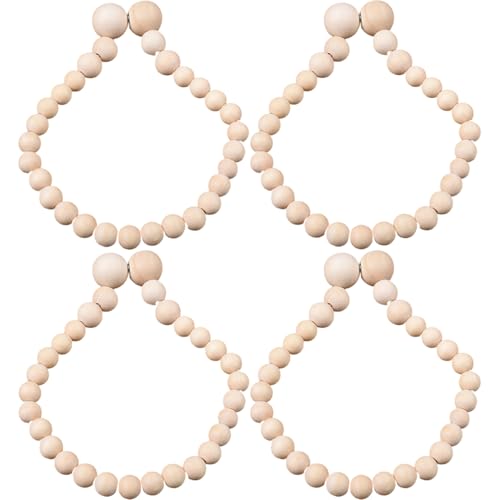 4pcs Vorhang Holdbacks, Boho -Stil Holzperlen Vorhanghalter Outdoor Bauernhaus Magnetische Schließbindung für Heimbürozimmer Dekoration 4pcs Vorhang Holdbacks, Boho -Stil Holzperlen Vorhanghalter Outdoor Bauernhaus Magnetische Schließbindung für Heimbürozimmer Dekoration von KDAMGOQE