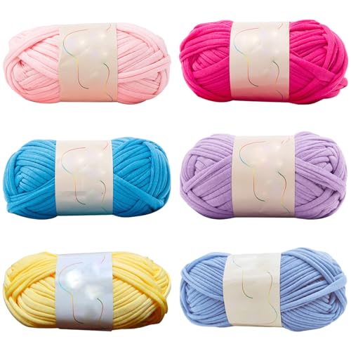 6pcs dickes Garn, 98 Fuß hell hautfreundliche klobige Garn, weich zum Häkeln, DIY-Kunsthandwerk, Taschen, Decken, Kissen 6pcs dickes Garn, 98 Fuß hell hautfreundliche klobige Garn, weich zum Häkeln, DIY-Kunsthandwerk, Taschen, Decken, Kissen von KDAMGOQE