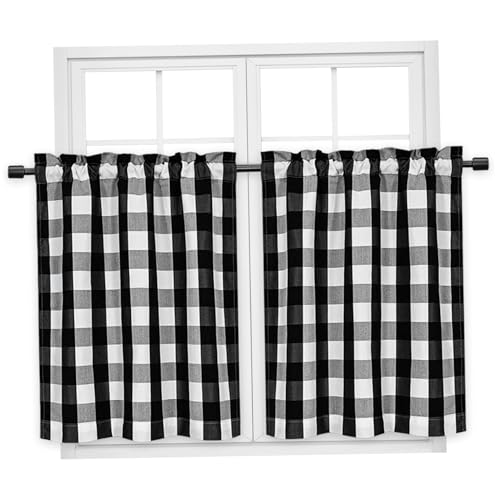 KDAMGOQE 2pcs Buffalo Plaidvorhänge, Schwarz -Weiß -Büffel -Prüfvorhänge mit Stangentasche, 35x24 -Zoll KDAMGOQE 2pcs Buffalo Plaidvorhänge, Schwarz -Weiß -Büffel -Prüfvorhänge mit Stangentasche, 35x24 -Zoll von KDAMGOQE