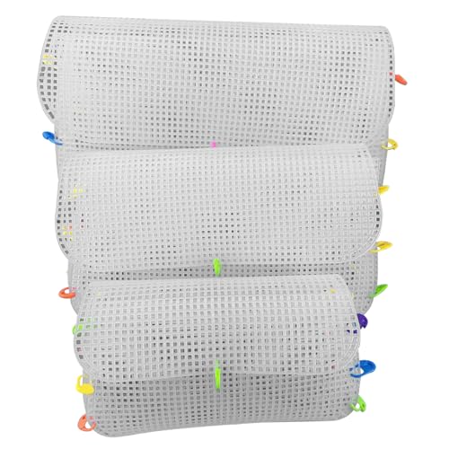 KDAMGOQE Kunststoff -Leinwand, Plastik -Leinwandblätter, 3pcs 3 Größen Maschenblatt, DIY -Muster zum Herstellen von Stickereienkrautkronen -Handwerk von KDAMGOQE