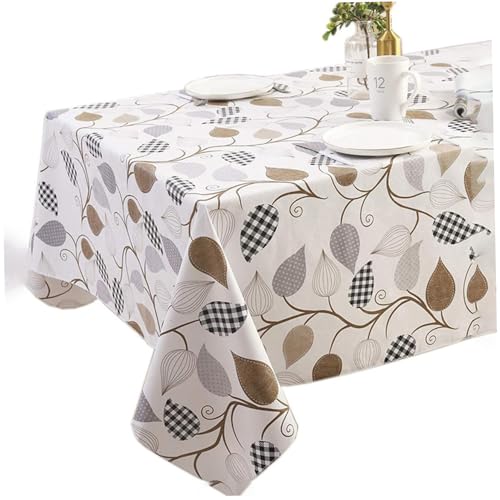 Tischtuch, 60x84 Zoll wasserdichtes PVC -Vinyl -Tischdecke mit Flanellrücken, Baumblatt -Esstischabdeckung für Küche, Tischdecke Tischtuch, 60x84 Zoll wasserdichtes PVC -Vinyl -Tischdecke mit Flanellrücken, Baumblatt -Esstischabdeckung für Küche, Tischdecke von KDAMGOQE