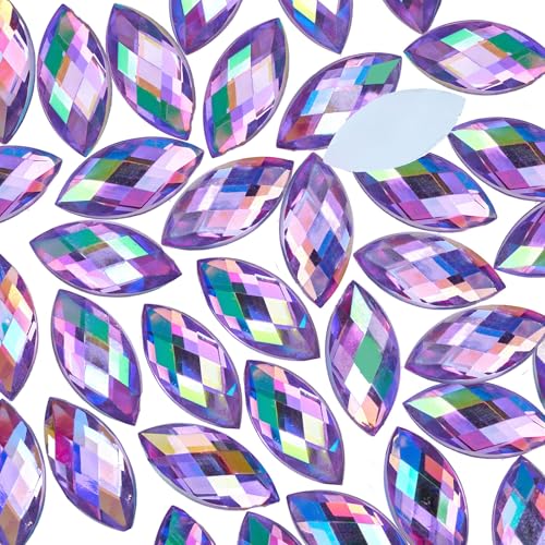 Bunte große Strasssteine zum Basteln, Pferdeaugenform, flache Rückseite, Party-Dekorationen, 15 x 7 mm, 300 Stück Bunte große Strasssteine zum Basteln, Pferdeaugenform, flache Rückseite, Party-Dekorationen, 15 x 7 mm, 300 Stück von KDCQAH