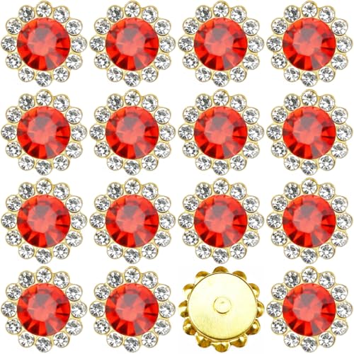 Strasssteine zum Aufnähen, Kristalle, Glas, Metallbasis, Nähen, Blumen, Krallen, Strasssteine für Kleidung, Schuhe, Ohrringe, Gürtel, Handwerk, Nähzubehör, Rot, 160 Stück Strasssteine zum Aufnähen, Kristalle, Glas, Metallbasis, Nähen, Blumen, Krallen, Strasssteine für Kleidung, Schuhe, Ohrringe, Gürtel, Handwerk, Nähzubehör, Rot, 160 Stück von KDCQAH