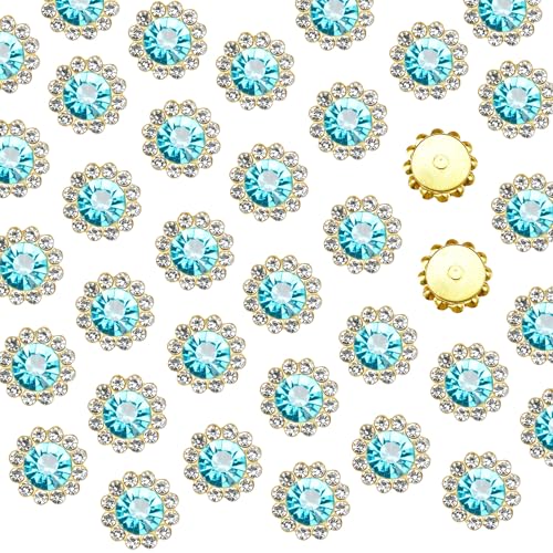 Strasssteine zum Aufnähen, Kristalle, Glas, Metallbasis, zum Nähen, Blumen, Krallen, Strasssteine für Kleidung, Schuhe, Ohrringe, Gürtel, Handwerk, Nähzubehör, Aquamarin, 160 Stück Strasssteine zum Aufnähen, Kristalle, Glas, Metallbasis, zum Nähen, Blumen, Krallen, Strasssteine für Kleidung, Schuhe, Ohrringe, Gürtel, Handwerk, Nähzubehör, Aquamarin, 160 Stück von KDCQAH